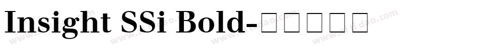 Insight SSi Bold字体转换